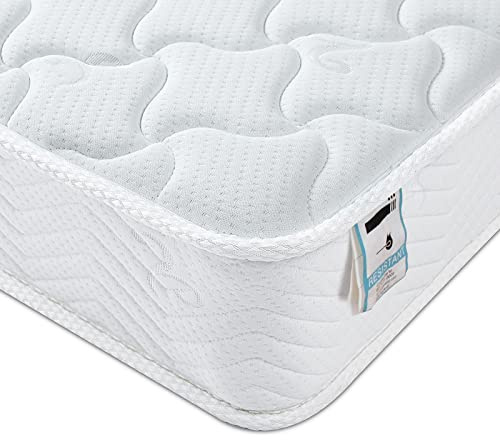 Good Nite Single Mattress 3FT Spring Mattress with 3cm Memory Foam Mattress Flexible Mattresses 3D Breathable Knitted Fabric Fire Support System 18cm Deep