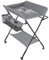 Wickeltisch Klappbarer und tragbarer, Wickelkommode Baby mit Motiv Giraffe, Höhenverstellbar, Wickeltisch mit Rollen 80 * 66 * 98 cm (grau)