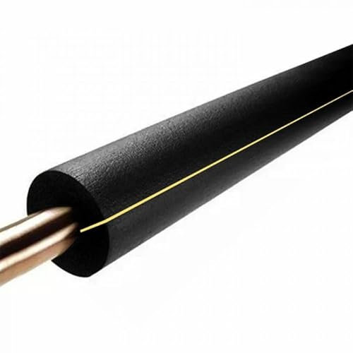 RoRi Isolation de tuyau auto-adhésive - Longueur : 2 m - Épaisseur : 9 mm - Diamètre : 16 mm - Mousse autocollante - Isolation de tuyau pour l'extérieur - Isolation pour chauffage et sanitaire Noir