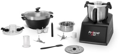 SCHNEIDER SCCM2310FM, Robot chauffant multifonction, Connecté, 4.5 litres, 600 recettes, Balance intégrée, Ecran couleur tactile, Température réglable, Noir