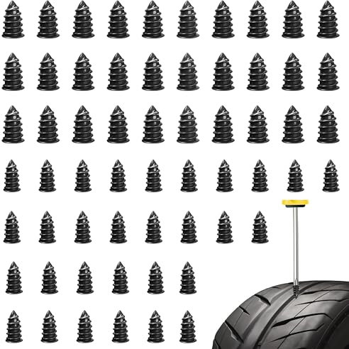 Reifen Reparatur Gummi Nagel SelfService Schnelle Vakuum Reifen Reparatur Nagel für Auto Motorrad Fahrrad(30L+30S Schwarz)