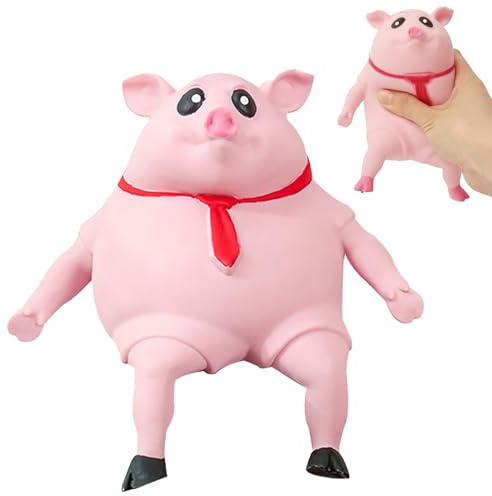 Zuzer Rosa Maiale Antistress Squeeze Giocattoli Antistress,Antistress Morbidi Giocattolo da Schiacciare per Adulti Bambini Sollievo Dallo Stress