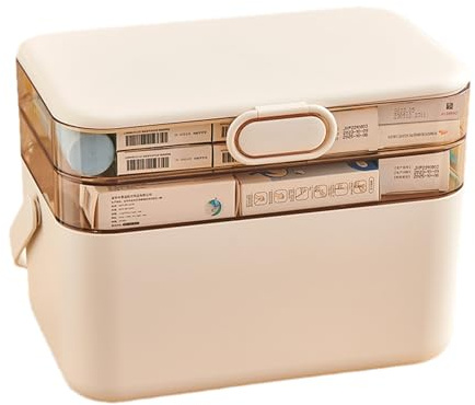 Multi-Layer Medicine Box, Dustproof Medicine Box - Portable Large Capacity Three Layer Pharmacy Medicine Box | Pill Medicine Cabinet, Organiz