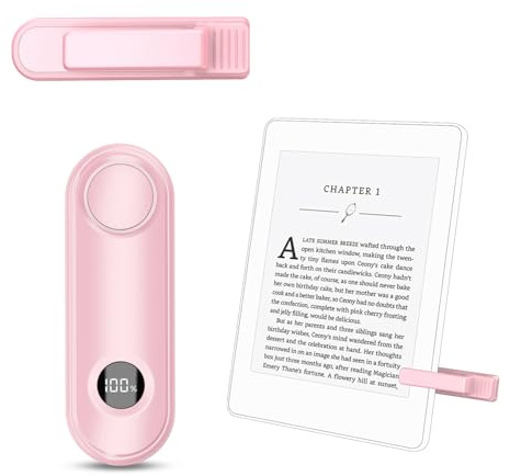 RF Télécommande Tourne Pages pour Kindle Paperwhite Scribe Oasis, Tourne-Page pour iPhone, iPad, tablettes Android déclencheurs à Distance, Rose