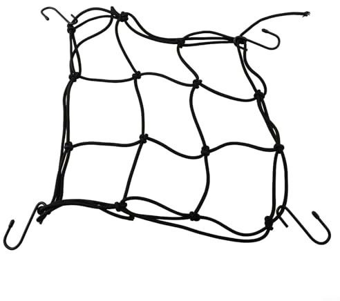 Elastisches Rankgitter mit 4 Haken für Gewächshaus, Garten, Obstgarten, 40–120 cm (40 x 40 cm)