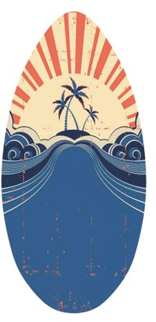 Milageto 35 Skimboard,Wood Body Board for Beach,Premium Wooden Durability Skim Board,Water Surfboard for All Skimming,Teenagers,Kids, Style C