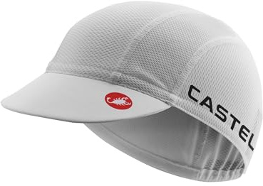 CASTELLI A/C 3 Cycling Cap, Lightweight Breathable Mesh Cap for Hot Weather Riding and Helmet Ventilation for Men & Women - White - OneSize