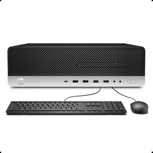 HP EliteDesk 800 G3 SFF Desktop Computer, Intel Core i5-7500 PC, 8GB RAM, 256GB SSD, QWERTY Keyboard, LAN/RJ-45 Windows 11 Pro (Refurbished)