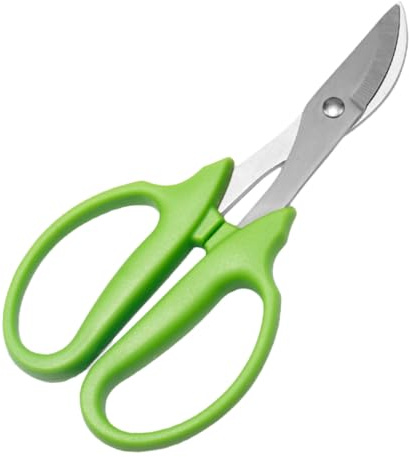 Lurrose Cisailles de Jardin en Acier Inoxydable, Outil de Coupe Léger et Ergonomique pour Taille de Fleurs et Plantes, Sécateur à Long Manche Antidérapant, pour Jardinage, Bonsaï