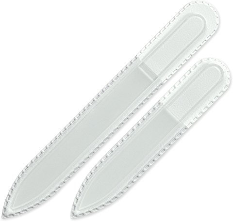 Mont Bleu Set di 2 lime per unghie in vetro - vero cristallo di Boemia temperato - Fatto a mano in Repubblica Ceca - Lime per unghie per naturali unghie