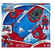 Playskool Heroes Marvel SUPER HERO ADVENTURES Spider-Man Jetquarters, 5-Inch Action Figure and Vehicle Set, Toy Jet, Collectible Toys for Kids From 3 Years Old