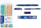 Pilot Frixion Tintenroller 3 Ersatzminen radierbar + 6 Textmarker Pastell + 1 Clicker + 1 Ball + 1 Remover (12 tlg. Komplett-Set, blau)