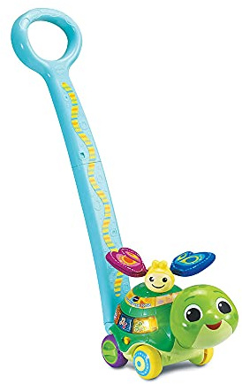 VTech - Pousse-Pousse Tortue, Jouet à Pousser, Aide à la Marche - 12/36 Mois– Version FR 547605 Multicolore