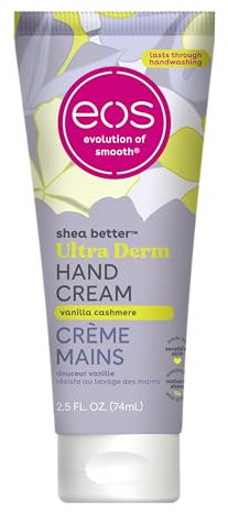 eos Shea Better Crème pour les mains, cachemire vanille, beurre de karité naturel, hydratation 24 heures, 74 ml