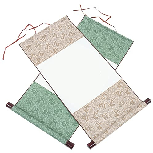 Milisten 2Pcs Chinese Calligraphy Rice Paper Scrolls 23.62X11.41In Lightweight Blank Hanging Scrolls for Brush Painting and Writing Art Projects