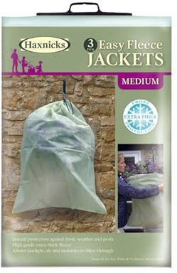 Haxnicks 3x Medium Green Fern Fleece Jackets | Garden Fleece Bags For Winter Frost And Wind Protection | Trees Bushes Exotic Plants Ferns Banana Plants| | Pack Of 3, 80cm x 100cm | Fleece150101