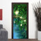 WZIKZH Türtapete Selbstklebend Vinyl Türposter 3D Grün Pflanze Licht Diy Türaufkleber Türfolie Türposter Selbstklebende Tür Abnehmbare Heimtapete Dekorative Kunst 95X215Cm