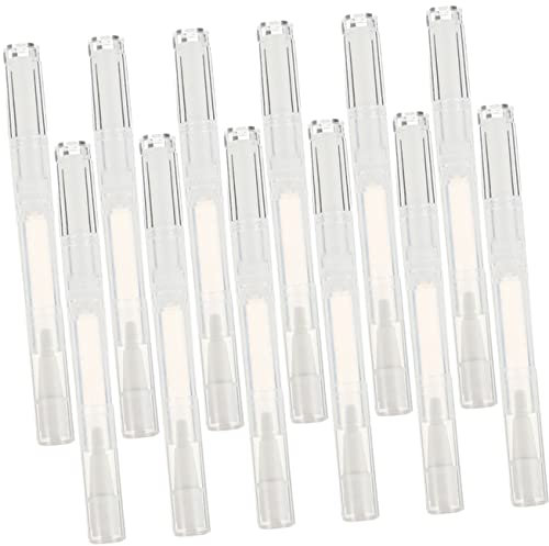 FOMIYES 12pezzi Penne Applicatrici Trasparenti Per Per Unghie e Cosmetici Penne Ricaricabili Per Lip Gloss e Profumi Design Compatto e Portatile Strumento Per Unghie