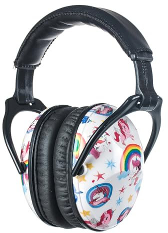 PROTEAR Cache-oreilles pour enfant, protection auditive réglable, pour concert, avec SNR 28 dB, motif de licorne