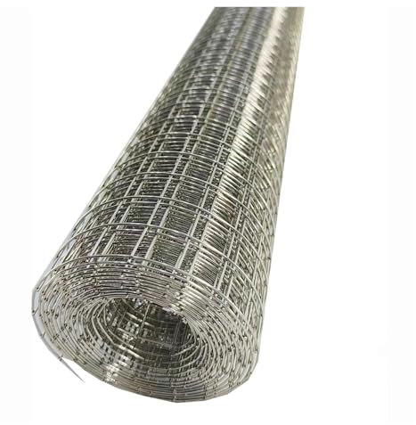 DTVEW Edelstahl-Drahtgitter Treppenschutzzaun, 25mm/1mm Gartenzaun, Höhenschutznetz Tierbarriere(1x2m)