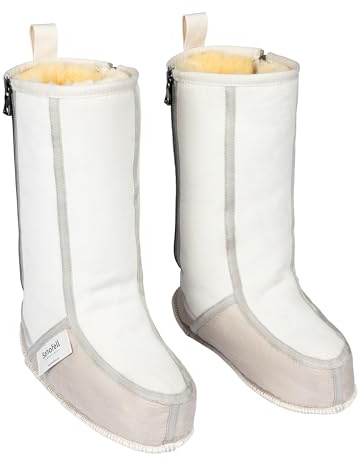 Sanofell by Werner Christ Salinas Bottes de lit et chaussons en peau d'agneau médicale avec semelle antidérapante, avec fermeture éclair, lavable en machine, prophylaxie des escarres