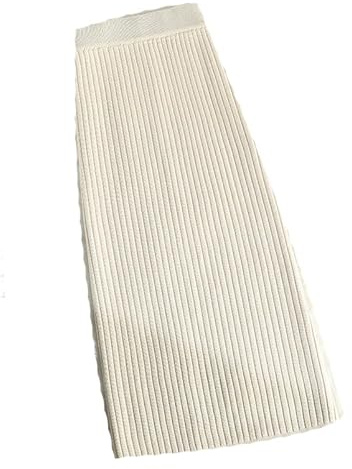 MGDIFYXAA Falda De Punto De Las Mujeres - Falda Tubo De Punto para Otoño E Invierno, Faldas De Cintura Alta para Mujer, Falda Midi Dividida De Punto para Mujer, Otoño Beige M