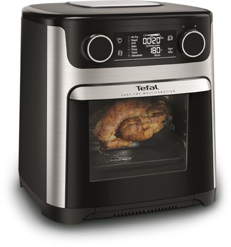 Tefal Easy Fry Multifunctional Air Fryer Oven, 15L, 9in1, Air Fry, Grill, Roast, Pizza, Bake, Toast, Dehydrate, Keep Warm & Rotisserie, FW556DG0 – Stainless Steel