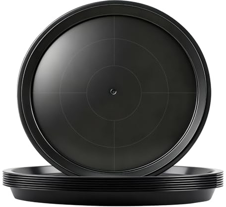 YiJiuBa 8 stycken underlägg blomkruka, rund diameter 30 cm krukunderlägg växter fat blomkruka blomkruka underlägg för inomhus- och utomhusväxter (2,7 cm hög)