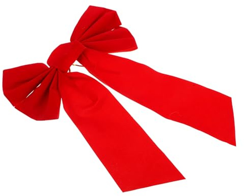 DECORNIJIA 10stücke Rote Weihnachtsbögen Weihnachtsschleifen Groß Christbaumspitzenschleifen für Dekoration Kranzschleifen Einzigartig für Weihnachtsschmuck