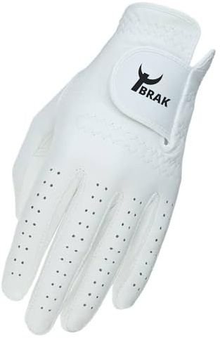 Ushopwedrop Golfhandskar för män vänsterhand 100 % Cabretta läder | professionell vit lädergolfhandske för högerhänta spelare, hållbar övnings- och träningspass