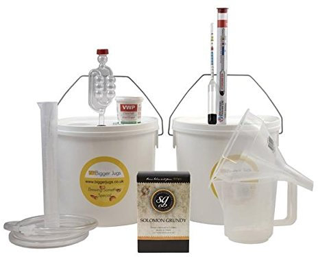 Starter Wine Making Set - Solomon Grundy Gold Sauvignon Blanc 6 Bottle Size White Wine Kit with Equipment - Home Made Homemade Wine