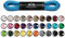 Mount Swiss Luxury Schuhbänder I Wasserabweisende und reißfeste Schnürsenkel rund ø 2-3 mm aus feiner Baumwolle/gewachst Farbe: Blue, Länge: 80 cm