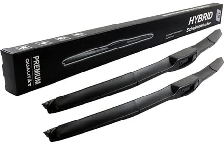 600mm 530mm HYBRID 2x Front Scheibenwischer Premium Wischerblätter Set Scheibenwischerblätter Frontscheibe mit Hakenbefestigung.