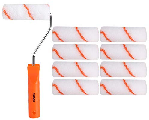 10 Pezzi Kit Rullo di Vernice, 4 Pollici Mini Rullo di Schiuma Con Maniglia per rullo di vernice per la decorazione del soffitto della parete domestica