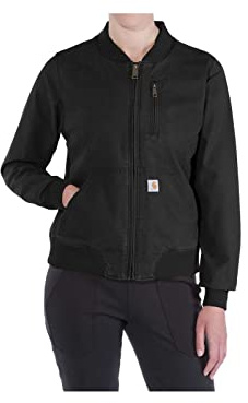 Carhartt Damen Rugged Flex® Relaxed Fit Canvas-Jacke, Schwarz, S