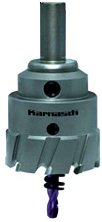 Hauptversand24 HM bestückte Lochsäge Kreisschneider Power-Max 30 mit Schaft, Zentrierbohrer, Auswurffeder, Schnitttiefe 30mm, Durchmesser d=22mm