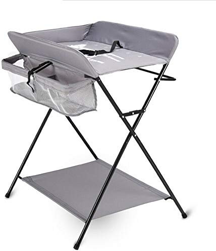 OUKANING Wickelkommode Wickeltisch Klappbar Wickelkommode Baby Wickelauflage 3 Fächer Wickelstation Wickelregal Wickelkombi bis 15kg