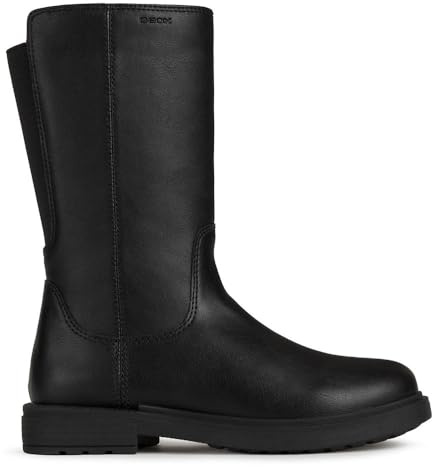 Geox J Eclair Girl, Bota A La Altura De Pantorrilla Niñas, Negro (Black), 38 EU