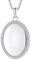 JO WISDOM Halskette Photo Medaillon Ovales Silber 925,Kette Anhänger Polarstern mit 3A Zirkonia April Geburtsstein,Schmuck für Frauen