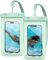 Spigen wasserdichte Handyhülle [Aqua Shield] [2 Stick] IPX8 wasserfeste Handytasche Unterwasser Hülle kompatibel mit iPhone 16/15/14/13 Serien, Galaxy S25/S24/S23 und Allen Smartphones - Mint