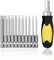 SuQurtom 12Pcs Torx Head Screwdriver Bit Sets, 75mm 1/4 Inch Hex Shank T6-T40 S2 Steel Screwdriver, Magnetic Star Torx Security Screwdriver Bits Set with 1 Pack of Handles