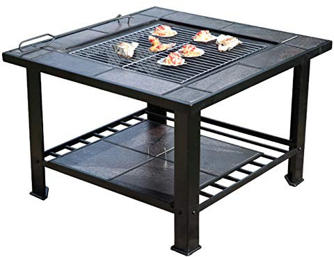 NOALED Braciere da Esterno Portatile e braciere in Legno, Set da Tavolo per Barbecue per caminetto da Giardino all'aperto, 79 cm/29,9