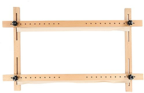 Bastidor de Madera para Bordar 60x100cm, Kit de Bastidor de Bordado de Punto de Cruz Cuadrado Soporte de Bordado Ajustable Accesorio de Costura DIY Para Bordar Coser Punto de Cruz