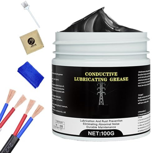 Holdes Grasa guía eléctrica, grasa conductora para conexiones eléctricas, lubricante de grasa conductiva | Lubricante eléctrico para automóviles, protege abrazaderas, bujías, cableado