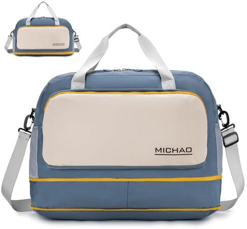 BAGROUPS Handgepäck Tasche 55x40x23 Lufthansa Faltbare Wasserdicht Reisetasche 55 x 40 x 23 cm Groß Erweiterbar Handgepäck für Flugzeug Diebstahlsichere Sporttasche für Weekender Fitness Damen Herren