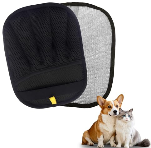NICEIN 2 Stücke Handschuh Tierhaarentfernung, Fellwunder Bürste, Katzenbürste von Losen Haaren Schnell, Fell Magnet Handschuh, Tierhaarentferner Handschuh (2PCS)