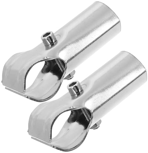 DOITOOL 2Pcs Zinc-Coated Steel Greenhouse Pipe Clamps Double-Way Metal Connectors for Secure Tube Repair and Stable Pipe Fittings in Gardening and Construction