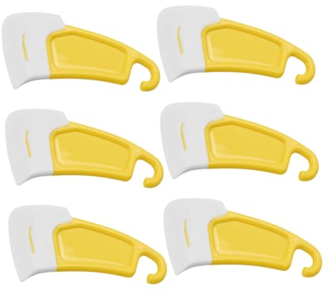 NUOBESTY Lot de 6 Grattoirs de Nettoyage en Silicone Résistants à Haute Température Outils Pratiques pour Poêles et Woks Taille Compacte Couleur Transparente Cuisine Antiadhésive