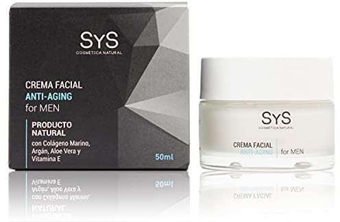 Labnatur Crema Facial Hombre - Con Colágeno Marino, Argán, Aloe Vera, Karité y Ginseng - Hidratante y Antiedad - Revitaliza y Reafirma la Piel - Antioxidante Natural - Fabricada en España - 50 ml