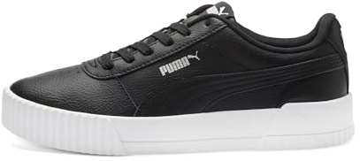 PUMA Women Carina L Sneakers, Puma Black-Puma White-Puma Silver, 38 EU